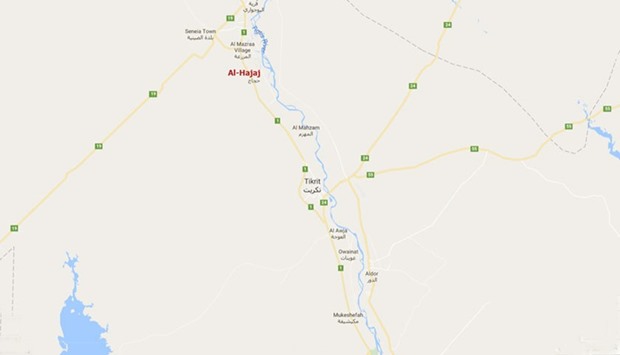 The bombings in the Al-Hajaj area, north of the city of Tikrit, also wounded 25 people, the sources said.