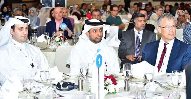 Dr Hassan al-Derham with Dr Mohamed Diab and Dr Egon Toft.