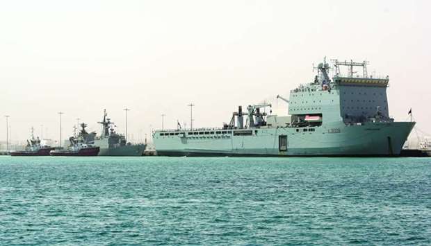 Carocan Bay, one of the British War ships at the Hamad Port