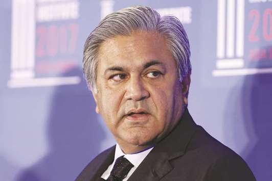 Arif Naqvi, former chief executive officer of Abraaj Capital, speaks at the Milken Institute Asia Summit in Singapore on September 15, 2017. Naqvi, who founded the firm in 2002 and turned it into a major emerging market investor, stepped aside from running the fund, Abraaj Investment Management Ltd, in February. Abraaj has shaken up its management, suspended new investments and undertaken a review of its corporate structure following a dispute with four of its investors over the use of their money in a $1bn healthcare fund.