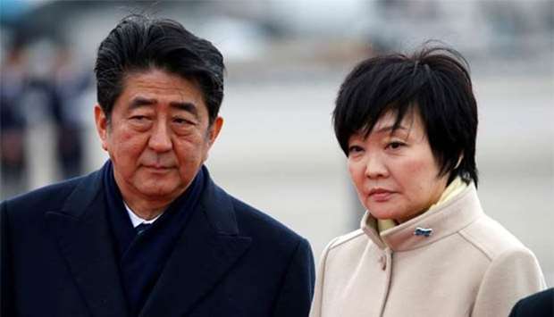 Japan's Prime Minister Shinzo Abe and his wife Akie. File picture