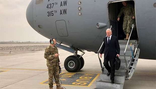 US Defense Secretary Jim Mattis arrives in Kabul on Tuesday on an unannounced trip to Afghanistan.