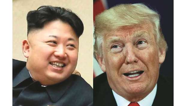 Kim Jong Un and Donald Trump 