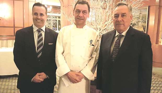 (From left) Four Seasons Food and Beverage director Manuel Santos, renowned Portuguese chef Miguel Castro Silva, and Portuguese ambassador Antonio Tanger Correa. PICTURE: Joey Aguilar