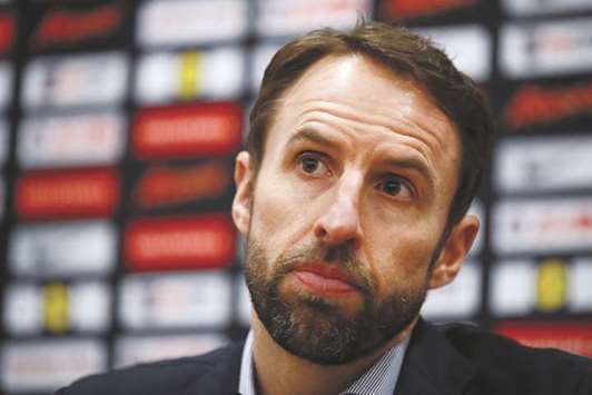 England manager Gareth Southgate during the press conference yesterday. (Reuters)