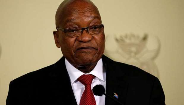South Africa's President Jacob Zuma announces his resignation at the Union Buildings in Pretoria, South Africa, February 14, 2018.