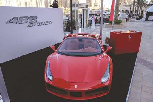 Ferrari 488 Spider at the Qatar International Boat Show.