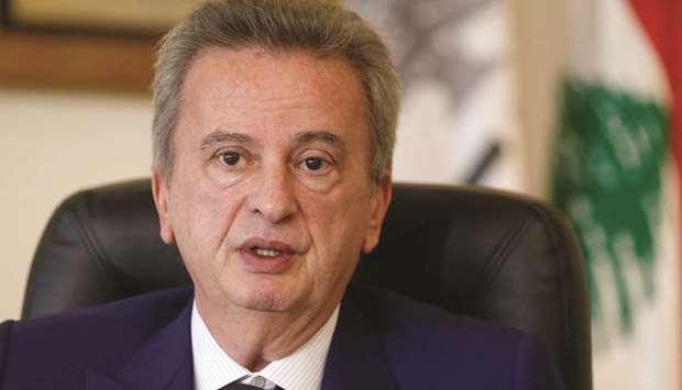 Lebanon central bank governor Riad Salameh speaks during an interview with Reuters in Beirut on Friday. Lebanonu2019s growth and state revenues have been low for years, undermined by war in neighbouring Syria and domestic political inertia.