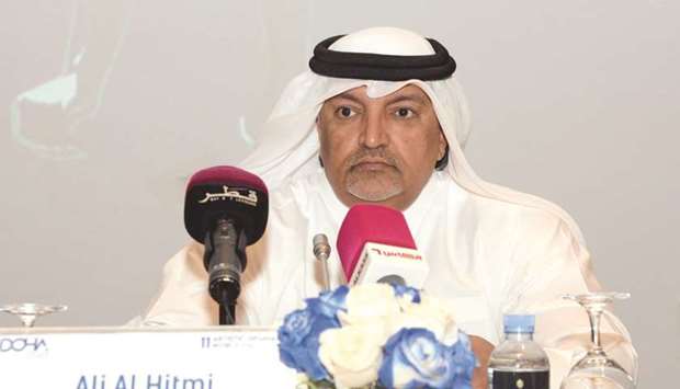 Qatar Gymnastics Federation president and chairman of the FIG Artistic Individual World Cup organising committee Ali al-Hitmi addressing the media yesterday. PICTURE: Thajudheen