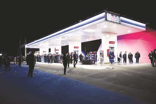 Mexicou2019s first Exxon Mobil gas station is unveiled during an event in Santiago de Queretaro on December 6, 2017. Mexico accounts for 60% of total US natural gas exports and is the largest export destination for US petroleum products.