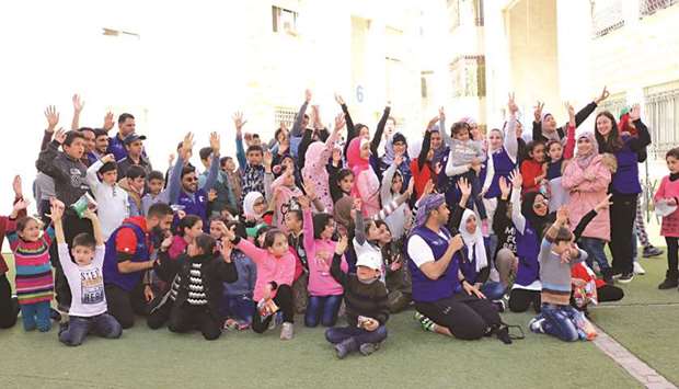 The HBKU delegation partook in children engagement activities at various sites in Jordan.