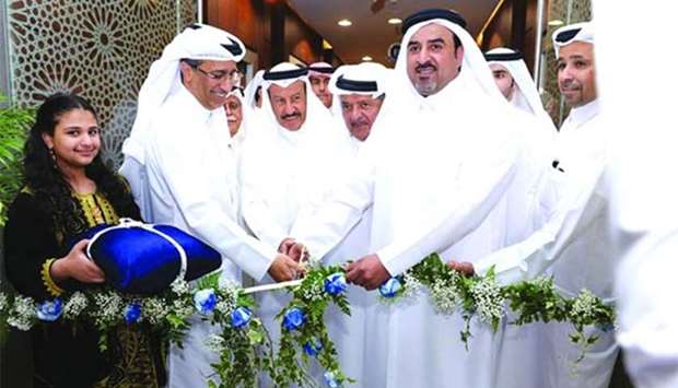 HE Dr Hassan Lahdan Saqr al-Mohannadi, Mubarak bin Abdullah al-Sulaiti and other dignitaries at the celebration in Doha.