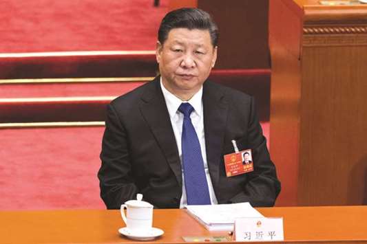 Chinau2019s President Xi Jinping is seen during the sixth plenary session of the National Peopleu2019s Congress (NPC) at the Great Hall of the People in Beijing earlier this week.