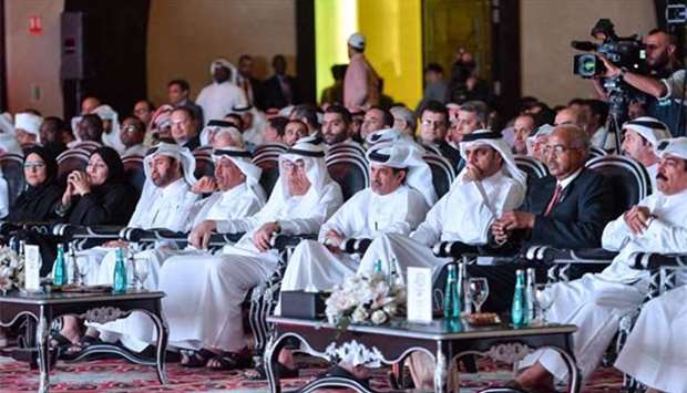 QRC officials and dignitaries at the celebrations on Tuesday. PICTURE: Noushad Thekkayil