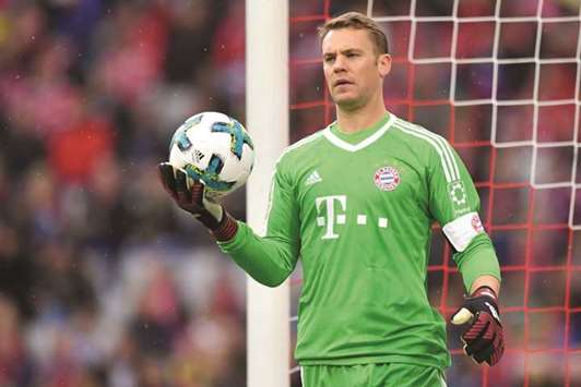 Manuel Neuer has not played since fracturing his foot last September.