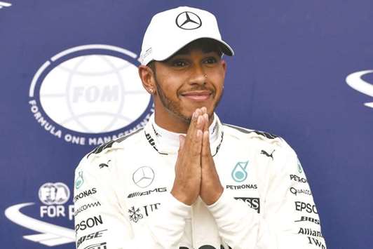File photo of Mercedesu2019 British driver Lewis Hamilton.