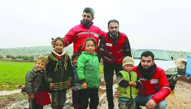 QRCS winterisation aid in Syria.