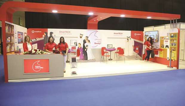 Vodafone Qataru2019s booth at the Education Festival.