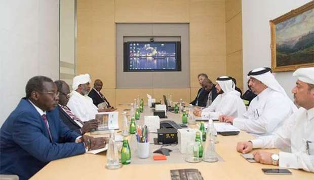 QM officials meet the Sudanese delegation in Doha.