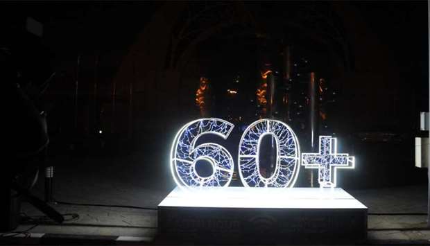 Earth Hour being observed at the Kahramaa Awareness Park in Doha on Saturday. PICTURE: Jayan Orma