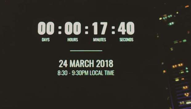 The countdown to the event at the Ooredoo headquarters in West Bay.