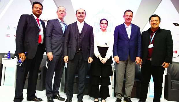 The QFC delegation at the Uludag Summit in Turkey recently.rnrn