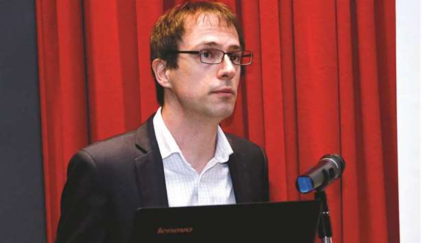Hamish R Mackey addressing the seminar yesterday. PICTURE: Jayaram