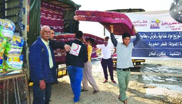 Relief operations for 100 Syrian refugees.