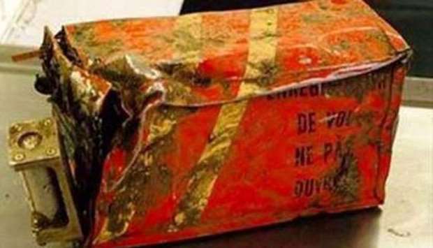 The recovered black box of the crashed aircraft