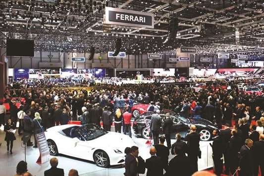 A general view during the first press day of the 87th Geneva International Motor Show on March 7, 2017. This yearu2019s Show, the 88th edition, will see the unveiling of several new electric models and concepts tomorrow and Wednesdayu2019s media days, before opening its doors to the general public on Thursday.