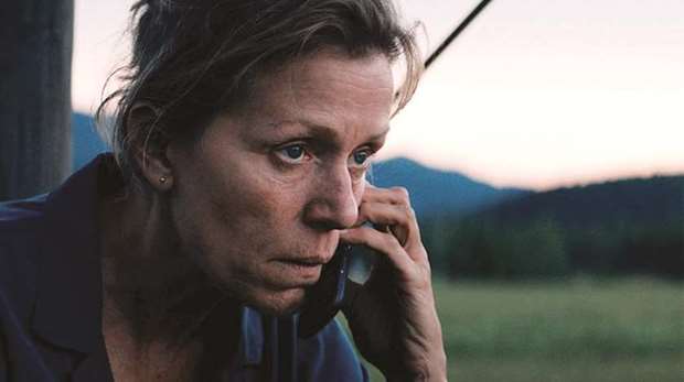 INDELIBLE IMPRINT: Frances McDormand essaying the role of a grieving mother in Three Billboards Outside Ebbing, Missouri.