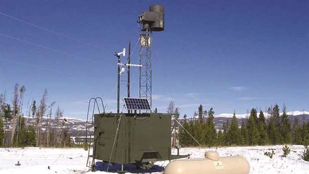SPOTLIGHT: An ice nucleus generator operated by the Desert Research Institute on land owned by Denver Water, north of the Winter Park Resort. Colorado and other states use such machines to boost snowpack.