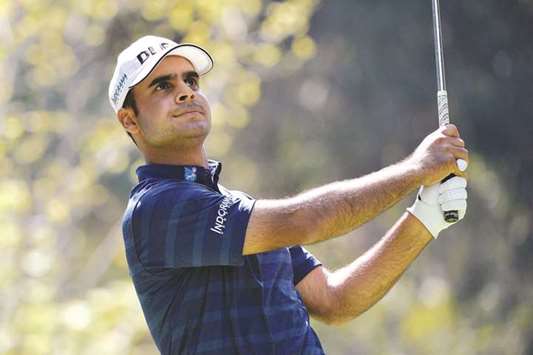 Shubhankar Sharma watches his shot from the seventh tee during the final round of the WGC-Mexico Championship at Club de Golf Chapultepec. PICTURE: USA TODAY SPORTS