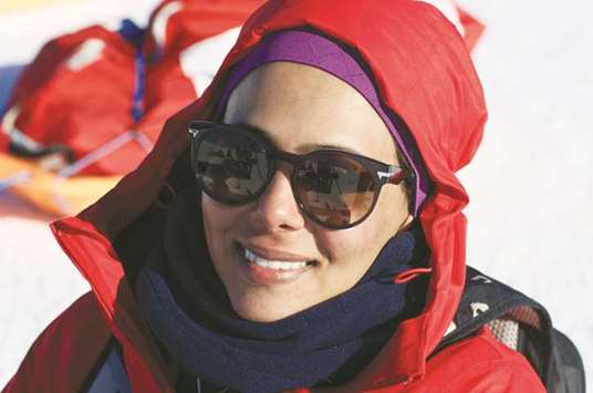 Sheikha Asma al-Thani during North Pole training expedition.