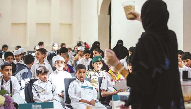 Students take part in a QIFF healthy food awareness session.