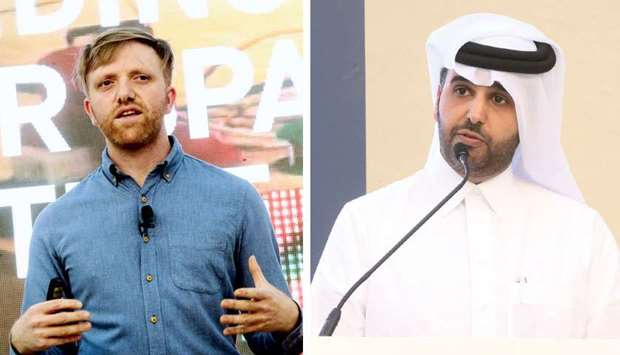 Kickstarter co-founder Charles Adler and Abdulaziz bin Nasser al-Khalifa. PICTURES: Jayan Orma