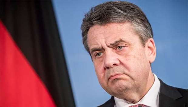 Outgoing German Vice Chancellor and Foreign Minister Sigmar Gabriel is pictured in Berlin on Thursday.