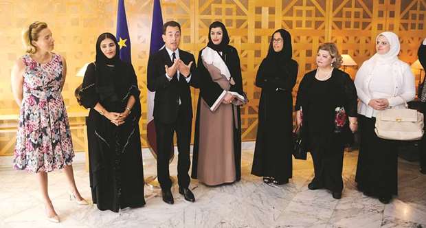 French ambassador Eric Chevallier with Aisha Hussain Alfardan, Dr Amal Mohamed al-Malki, Dr Hessa al-Jaber, and other dignitaries. PICTURE: Shemeer Rasheed