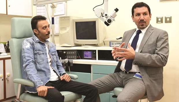 Dr Moustafa al-Khalil with Ahmed Hammam.