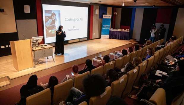 Qatari chef Noor Ahmed al-Mazroei spoke at the event.