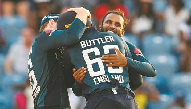 Englandu2019s Adil Rashid took five wickets on Wednesday. (AFP)