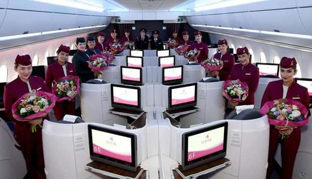 Qatar Airways  all-female flight from Brussels to Doha