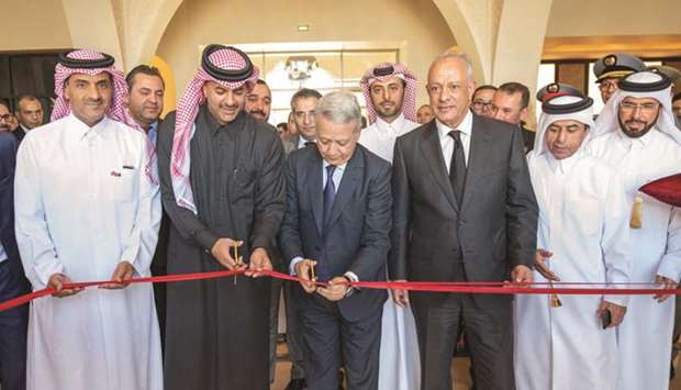 HE Sheikh Khalid bin Khalifa bin Abdul Aziz al-Thani inaugurating the first phase of Qatari Diaru2019s Al Houara resort in Tangier. The inauguration was attended among others by Moroccou2019s Minister of Tourism, Air Transport, Handicraft and Social Economy  Mohamed Sajid and Governor of Tangier-Tetouan-Al Hoceima region Mohamed Mhidia.