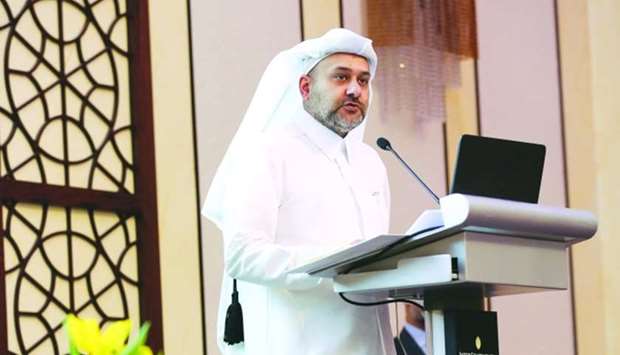 QFC Authority CEO Yousuf Mohamed al-Jaida delivering the keynote speech.