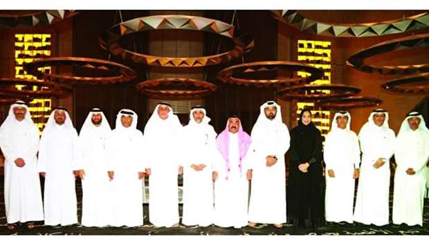 HE the Minister of Culture and Sports Salah bin Ghanem bin Nasser al-Ali with award winners.