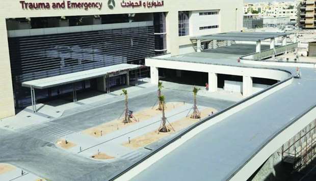 A view of the new building of Hamad General Hospital Trauma and Emergency Department.