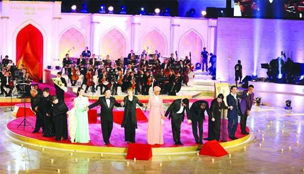 A scene from the fourth edition of Oscar Della Lirica, hosted by Katara in December 2014 as a first in the Middle East.