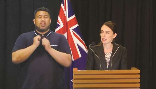 New Zealand Prime Minister Jacinda Ardern speaks about changes in gun laws in Wellington.