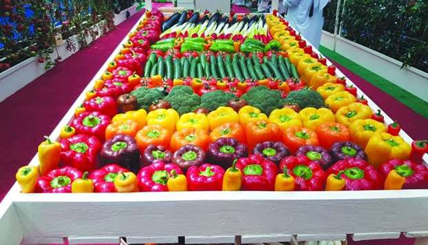 A colourful display of fresh local vegetables at AgriteQ 2019. PICTURE: Joey Aguilar