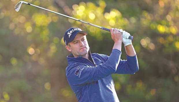 Russell Knox of Scotland tees of during the first round of the Valspar Championship in Palm Harbor, Florida, on Thursday. (AFP)